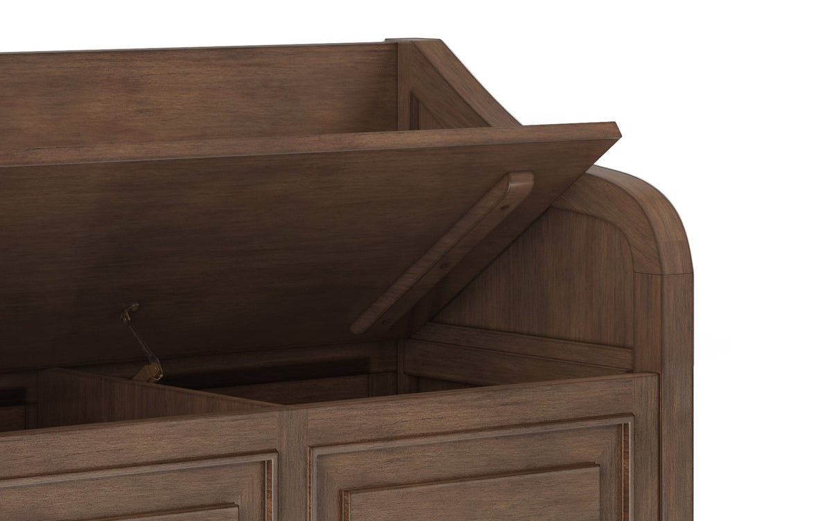 Rustic Natural Aged Brown | Connaught 42-inch Storage Bench and 40-inch Cabinet