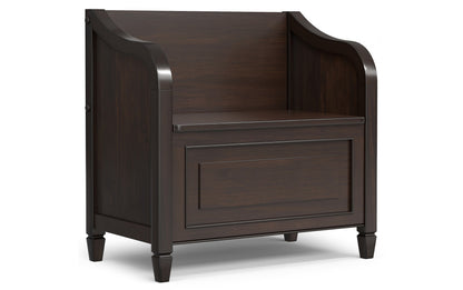 Dark Chestnut Brown | Connaught 30-inch Storage Bench and 40-inch Cabinet