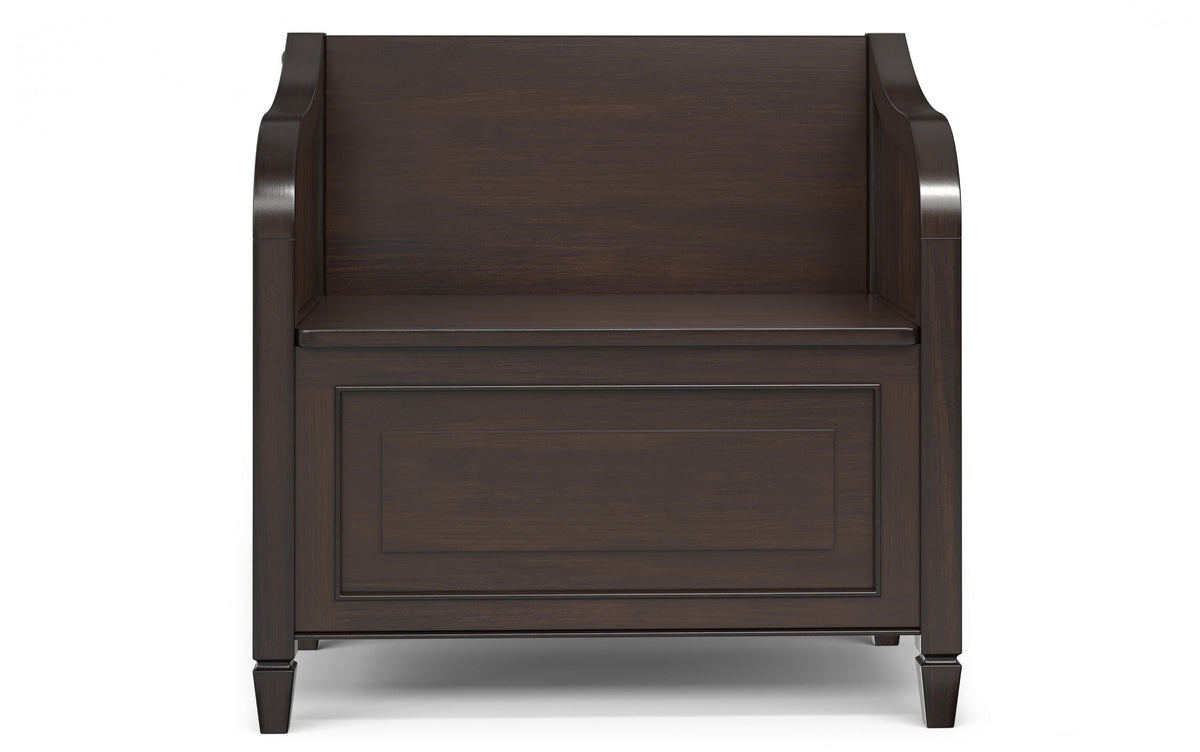 Dark Chestnut Brown | Connaught 30-inch Storage Bench and 40-inch Cabinet