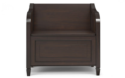 Dark Chestnut Brown | Connaught 30-inch Storage Bench and 40-inch Cabinet