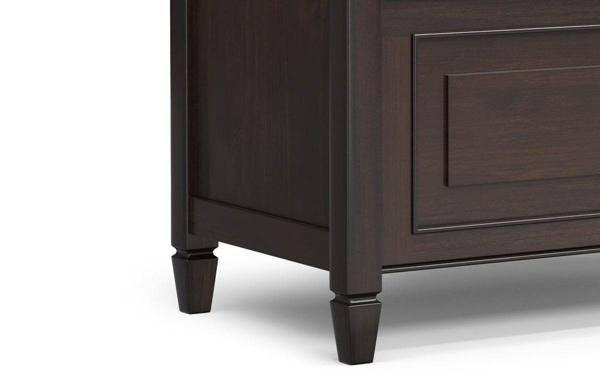 Dark Chestnut Brown | Connaught 30-inch Storage Bench and 40-inch Cabinet