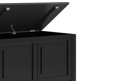 Black | Connaught 51-inch Storage Bench and 40-inch Cabinet