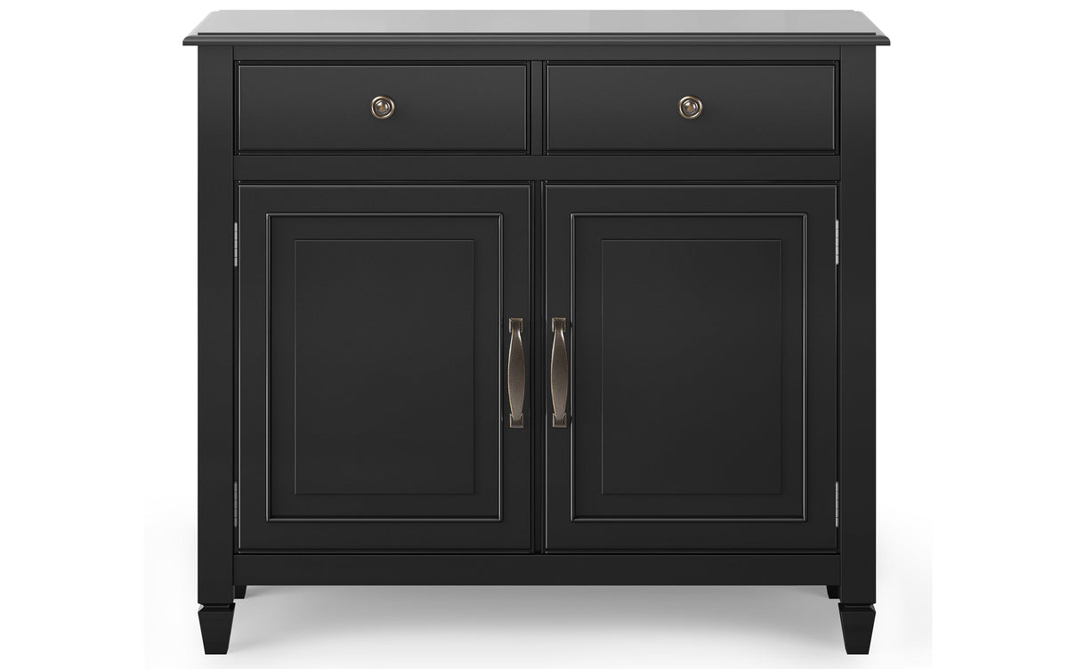 Black | Connaught 51-inch Storage Bench and 40-inch Cabinet