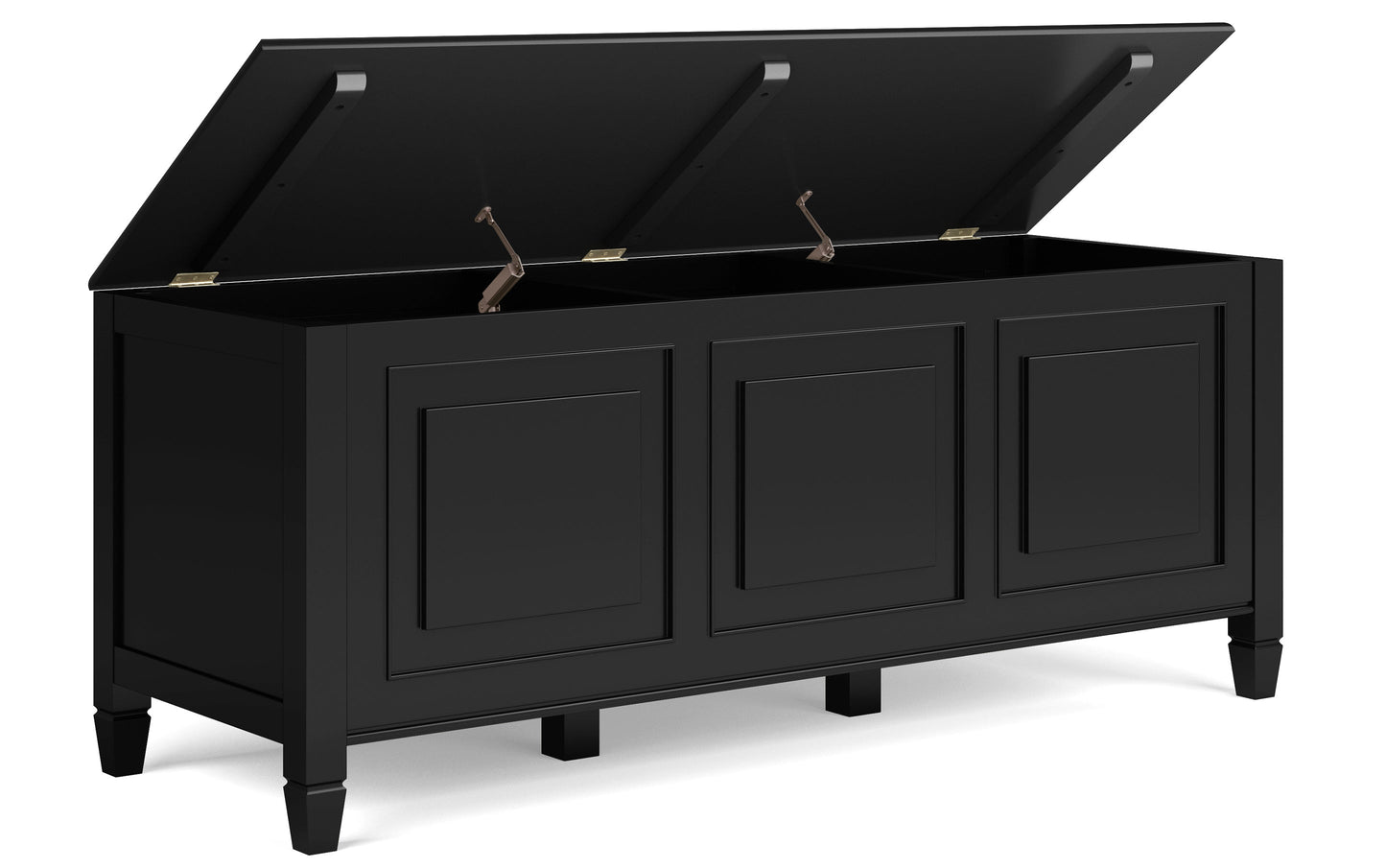 Black | Connaught 51-inch Storage Bench and 40-inch Cabinet