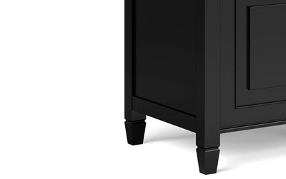 Black | Connaught 51-inch Storage Bench and 40-inch Cabinet