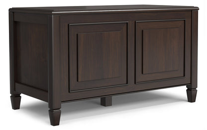 Dark Chestnut Brown | Connaught 36-inch Storage Bench and 40-inch Cabinet