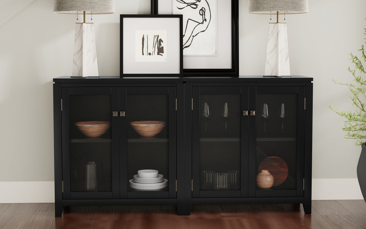Cosmopolitan 30 inch Storage Cabinet (Set of 2)