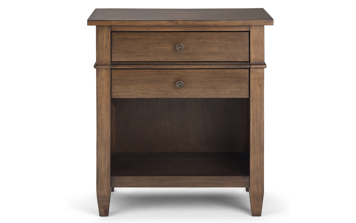 Rustic Natural Aged Brown | Carlton 24 inch Bedside Table (Set of 2)