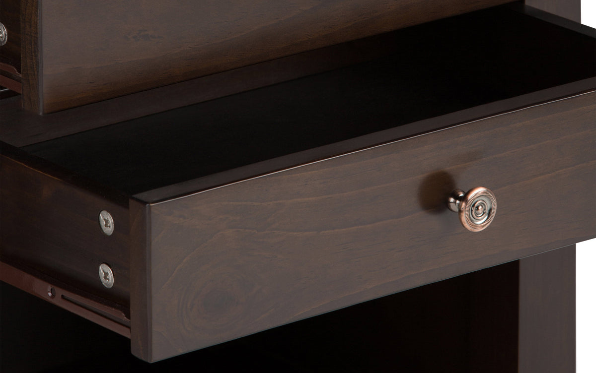 Brunette Brown | Carlton 24 inch Bedside Table (Set of 2)