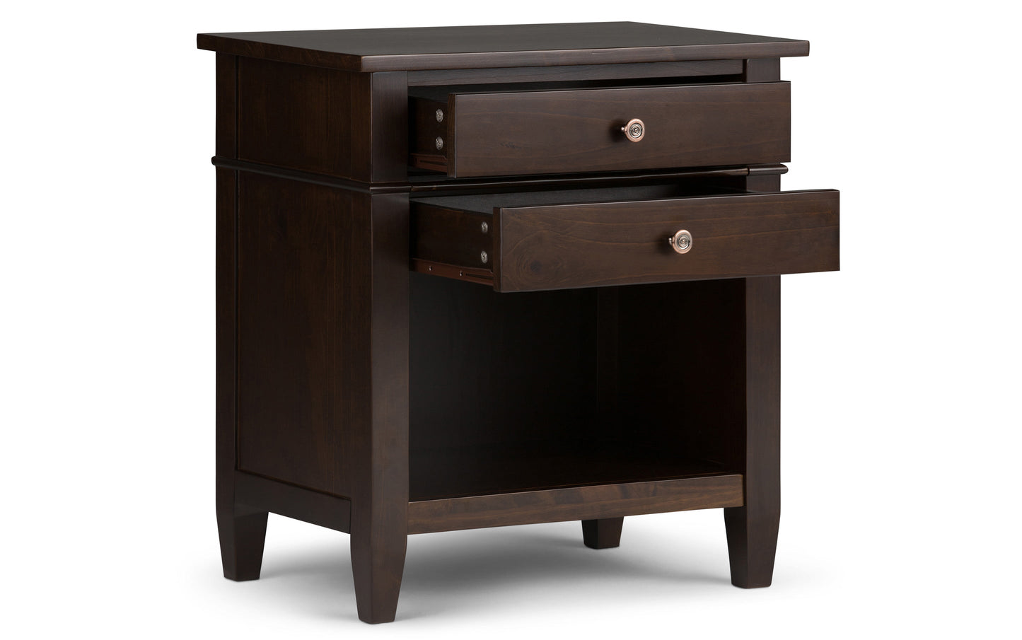Brunette Brown | Carlton 24 inch Bedside Table (Set of 2)