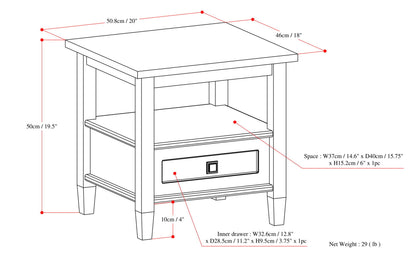 Fog Grey | Warm Shaker End Table