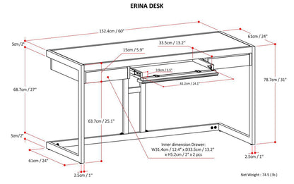 Distressed Grey | Erina Desk