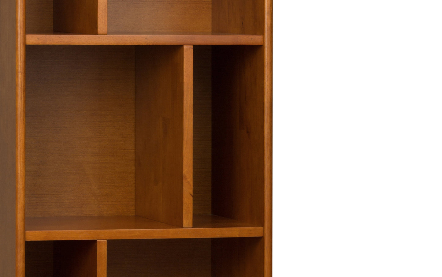 Teak Brown | Draper 60W TV Stand with Set of Two 22W Cubbie Bookcases w/ Drawer