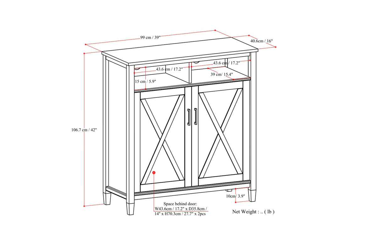 Ela 39 inch Storage Cabinet (Set of 2)