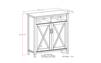 Ela 39 inch Storage Cabinet (Set of 2)