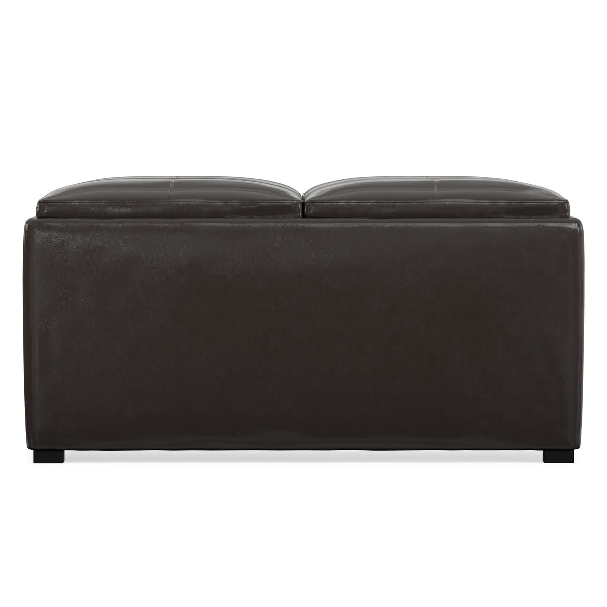 Tanners Brown Vegan Leather | Avalon Table Ottoman in Vegan Leather