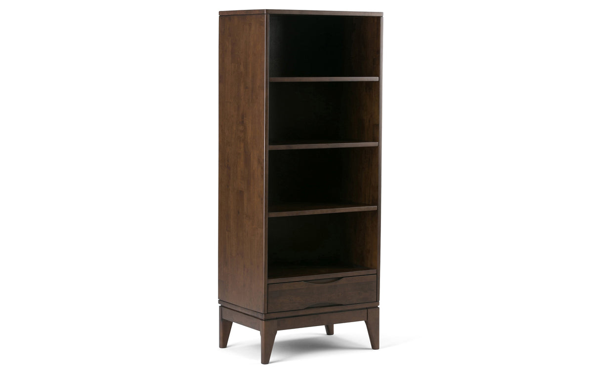 Walnut Brown | Harper 60 inch Desk and 24 inch Bookcase