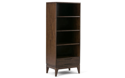 Walnut Brown | Harper 48 inch Desk and 24 inch Bookcase