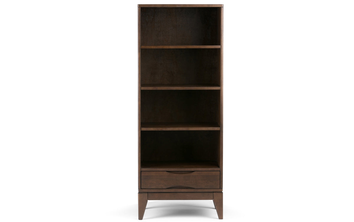 Walnut Brown | Harper 48 inch Desk and 24 inch Bookcase