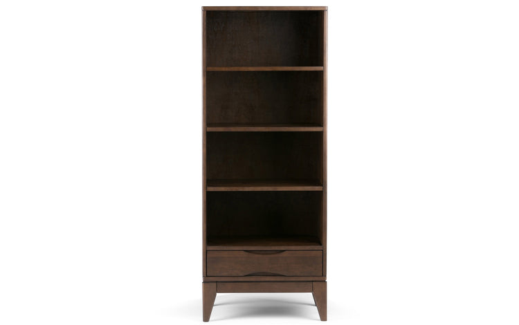 Walnut Brown | Harper 48 inch Desk and 24 inch Bookcase