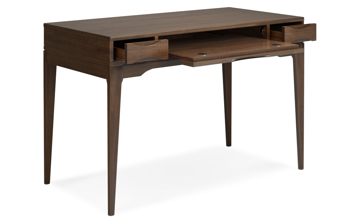 Walnut Brown | Harper 48 inch Desk and 24 inch Bookcase