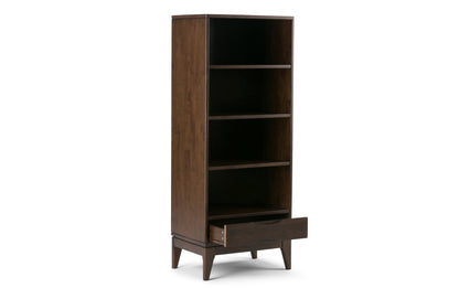Walnut Brown | Harper 48 inch Desk and 24 inch Bookcase