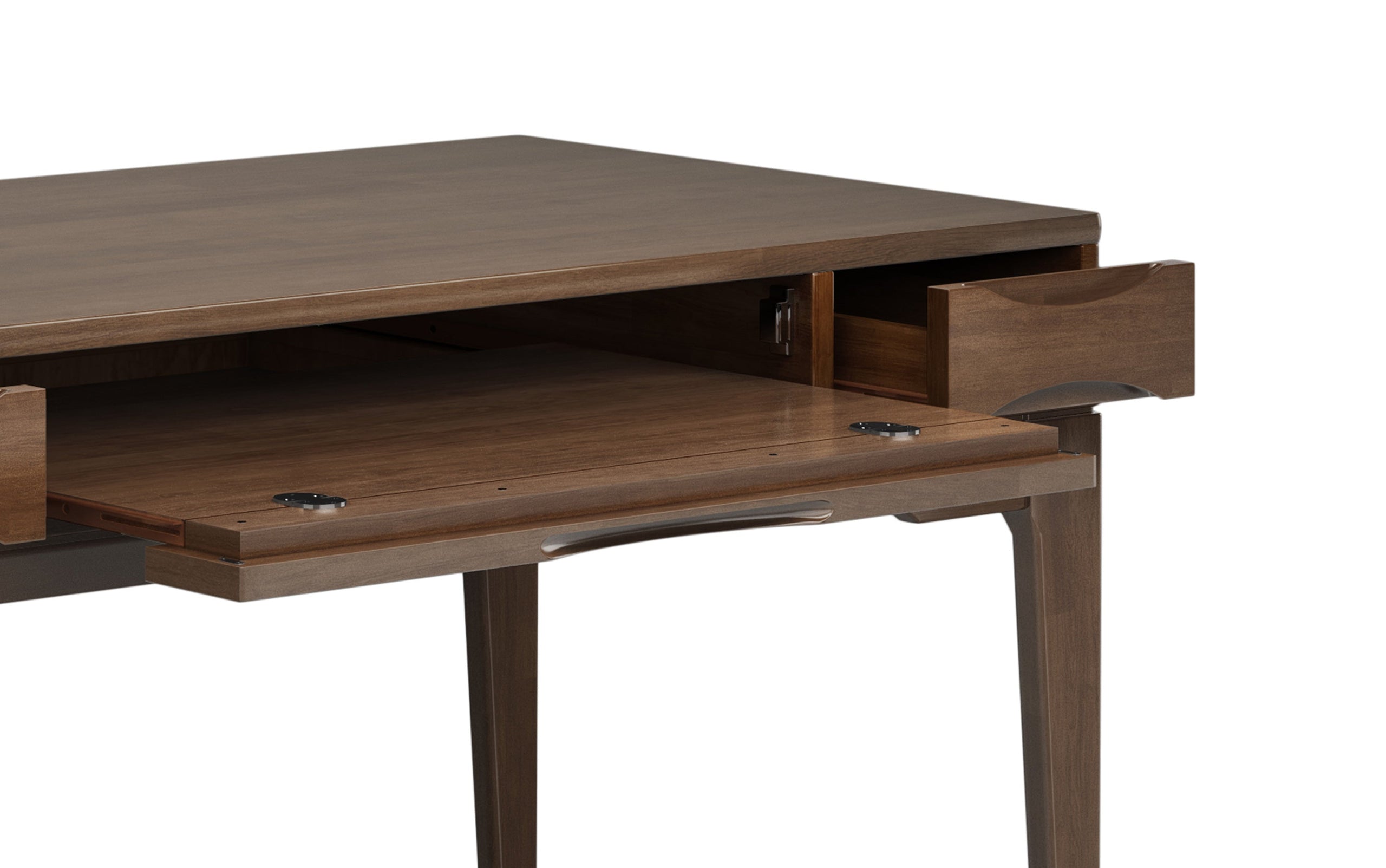 Walnut Brown | Harper 48 inch Desk and 24 inch Bookcase
