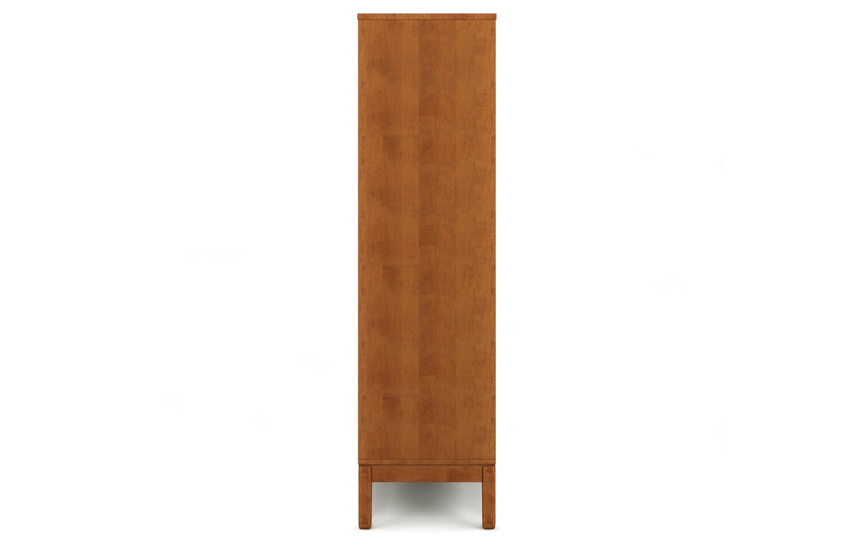 Teak Brown | Harper 24W 4 Shelf Bookcase with Drawer (Set of 2)