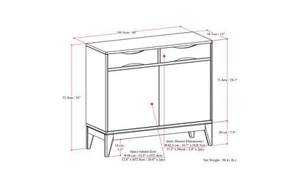 Harper 40 inch Storage Cabinet (Set of 2)