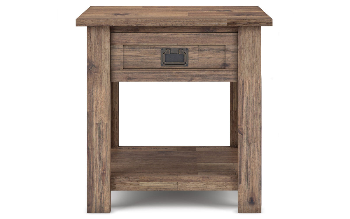 Rustic Natural Aged Brown | Monroe 22 inch End Table (Set of 2)