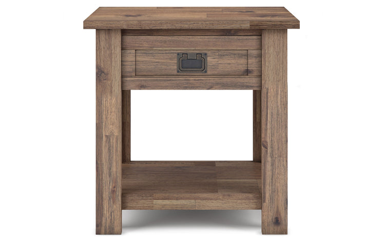 Rustic Natural Aged Brown | Monroe 22 inch End Table (Set of 2)