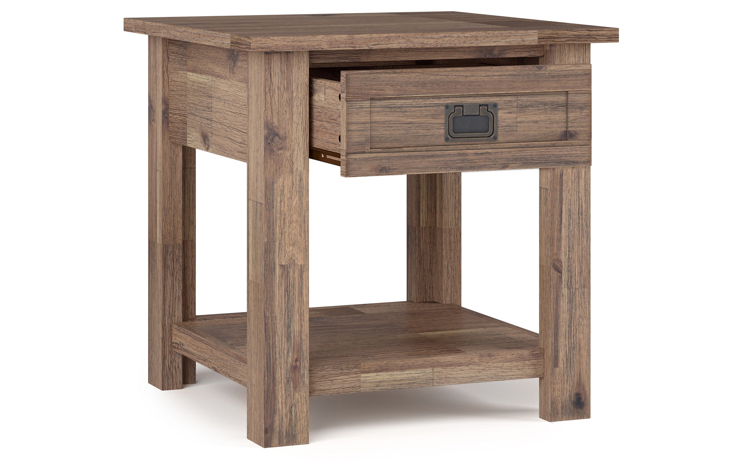 Rustic Natural Aged Brown | Monroe 22 inch End Table (Set of 2)