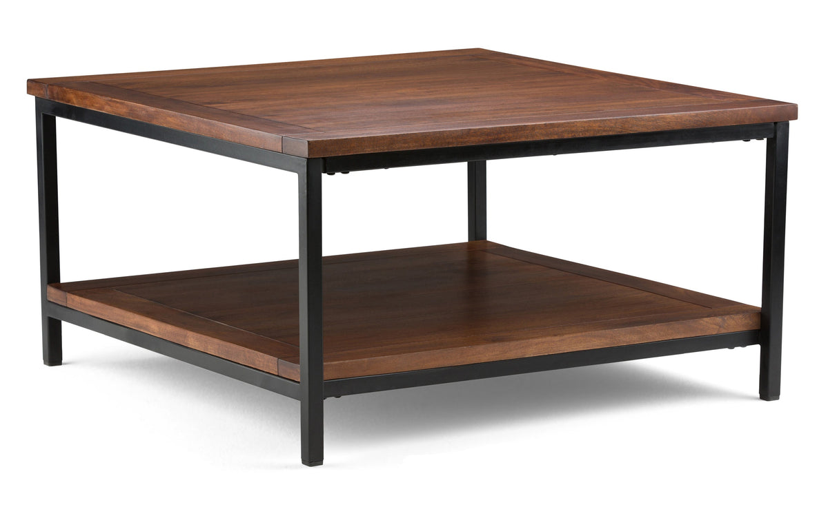 Dark Cognac Brown | Skyler 34 inch Coffee Table with 22 inch End Tables (Set of 3)
