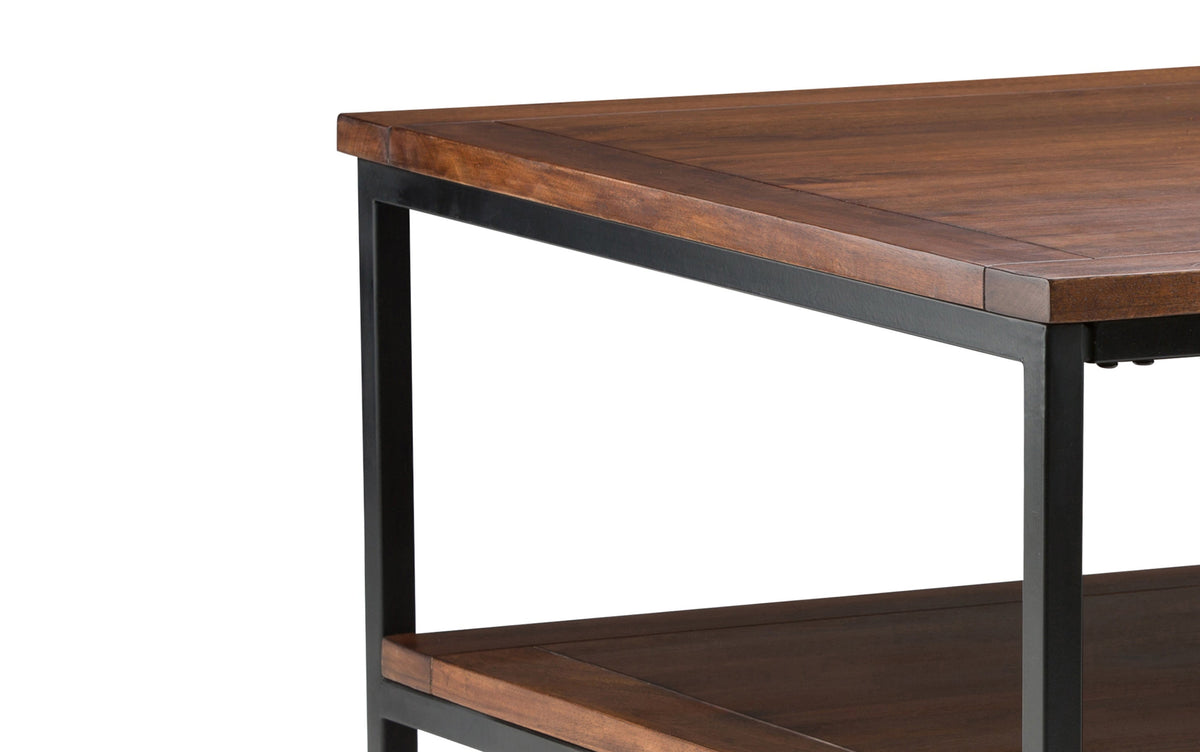 Dark Cognac Brown | Skyler 34 inch Coffee Table with 22 inch End Tables (Set of 3)