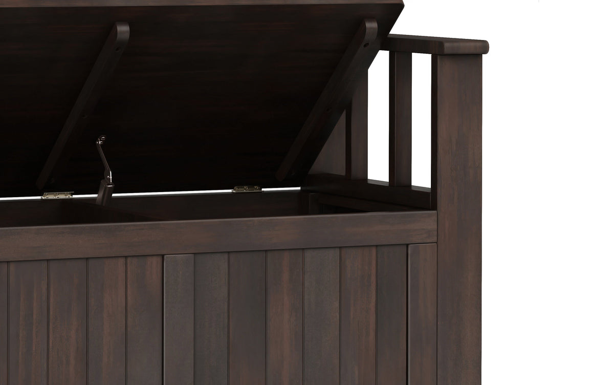 Brunette Brown | Acadian Small Entryway Storage Bench