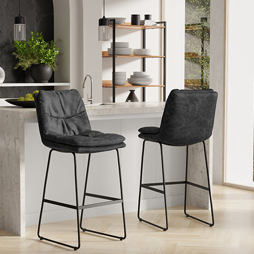 Vegan Leather Bar Stools