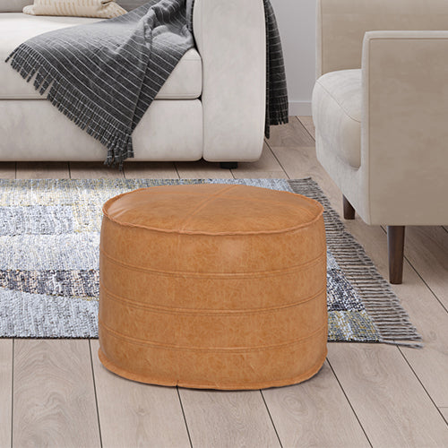 Vegan Leather Poufs