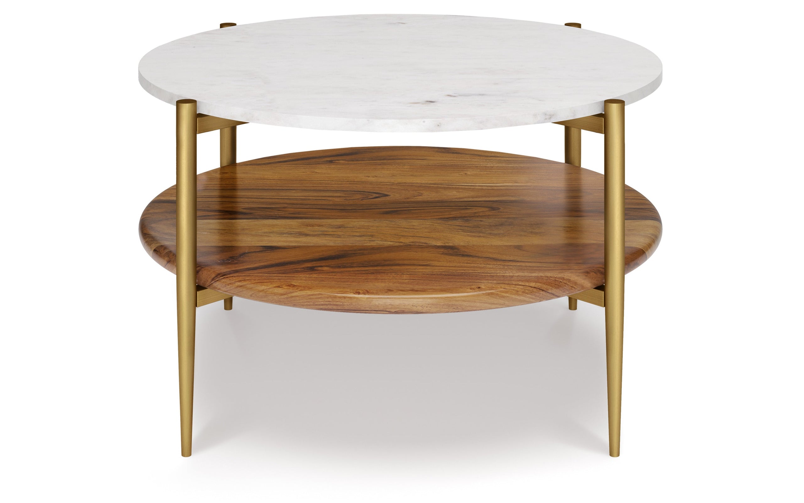 White/Natural | Wagner 30 inch Coffee Table with 18 inch End Tables (Set of 3)
