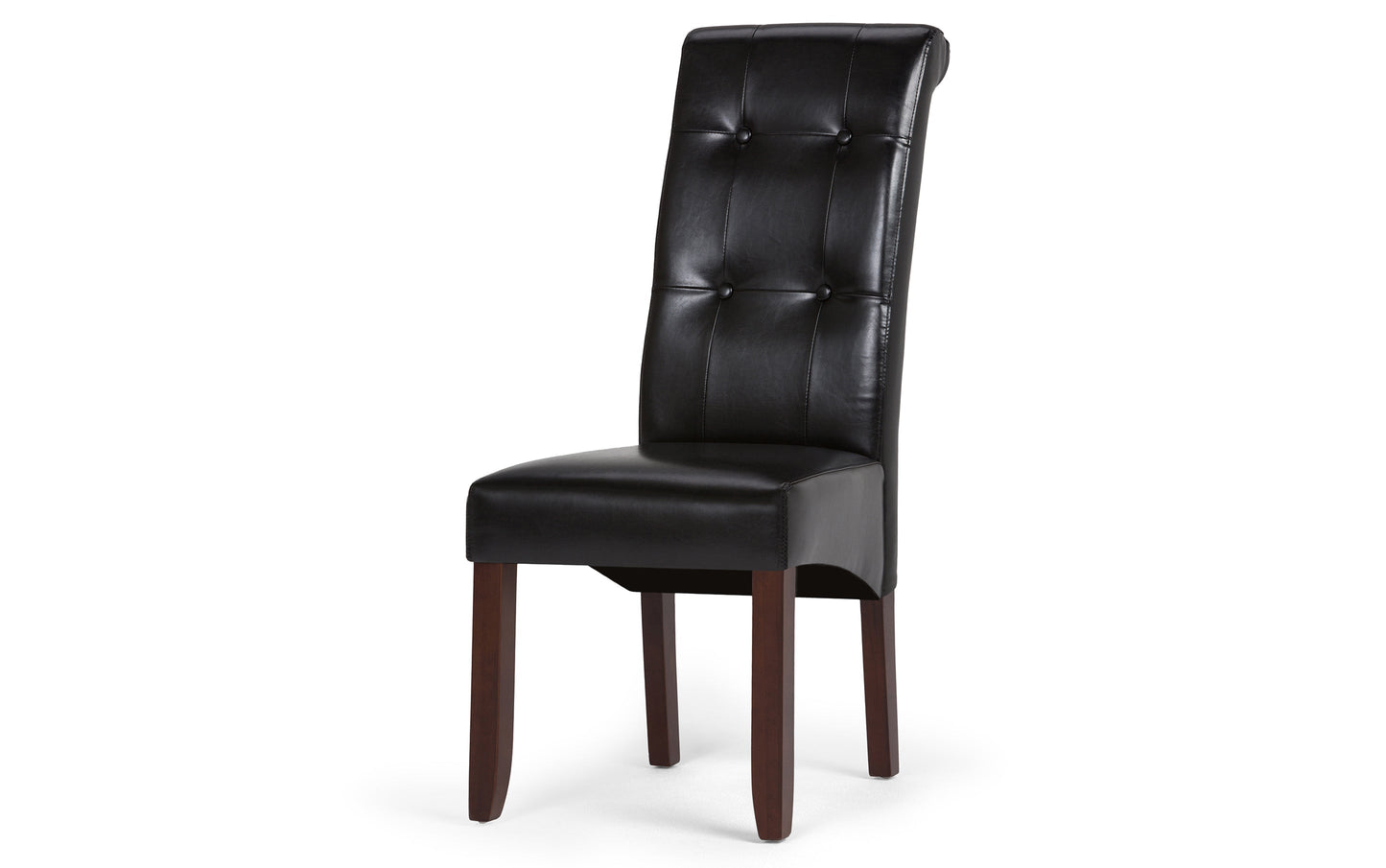 Midnight Black/Java Brown Vegan Leather | Cosmopolitan Large 9 piece Dining Set