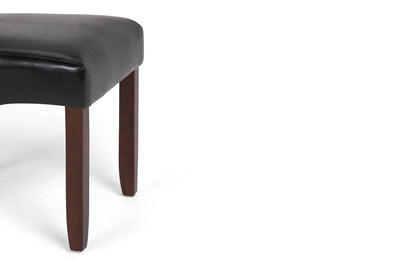 Midnight Black/Java Brown Vegan Leather | Cosmopolitan Large 9 piece Dining Set