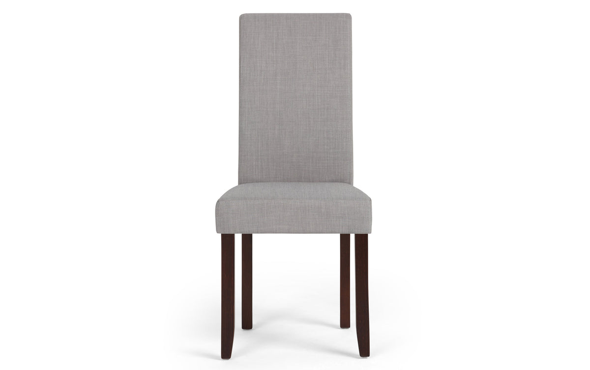 Dove Grey Linen Style Fabric | Acadian 5 Piece Dining Set