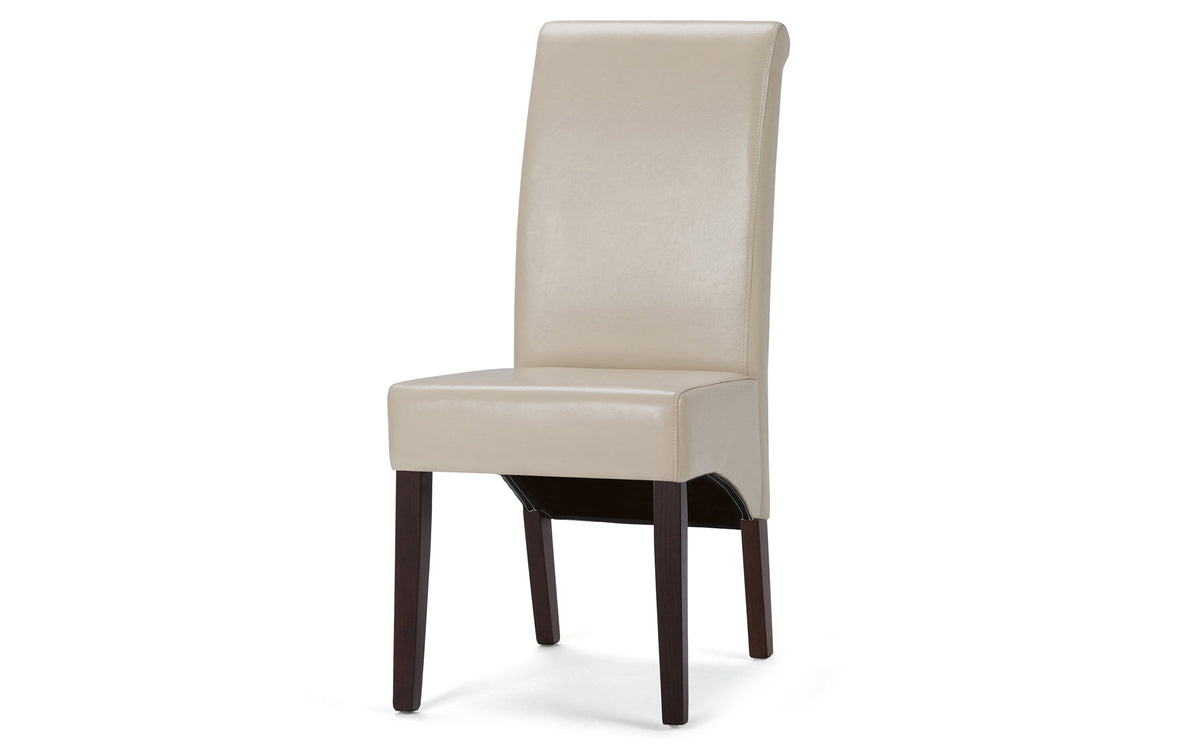 Satin Cream/Java Brown Linen Style Fabric | Avalon Large 9 piece Dining Set