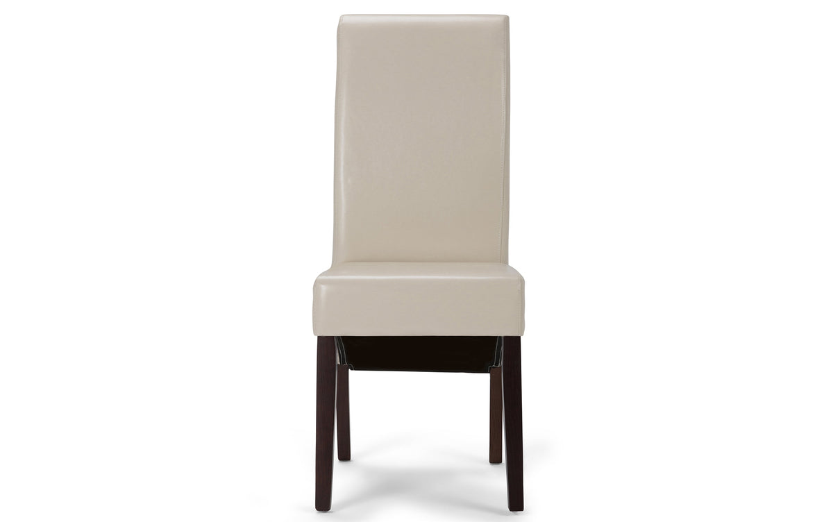 Satin Cream/Java Brown Linen Style Fabric | Avalon Large 9 piece Dining Set