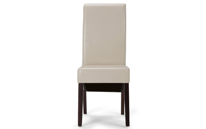 Satin Cream/Java Brown Linen Style Fabric | Avalon Large 9 piece Dining Set