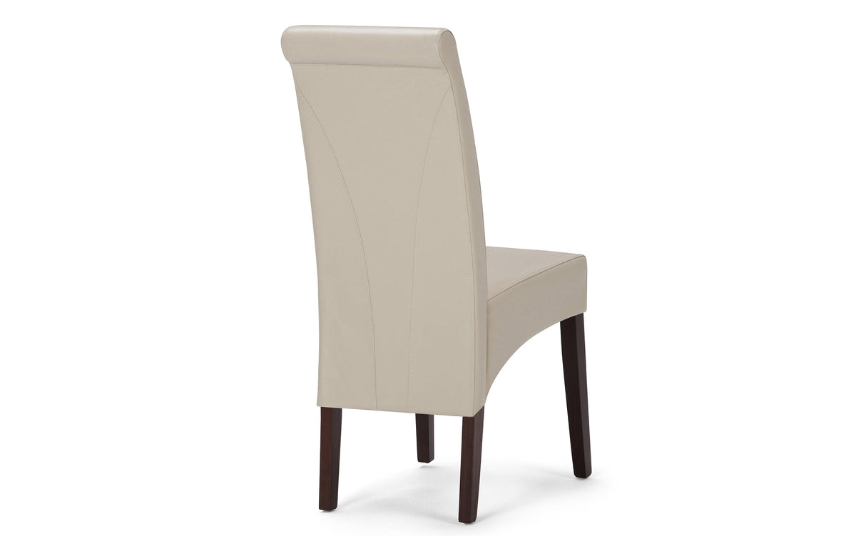 Satin Cream/Java Brown Linen Style Fabric | Avalon Large 9 piece Dining Set