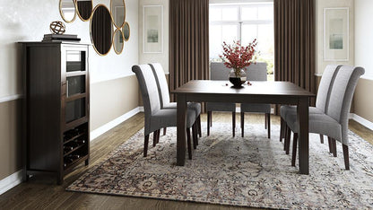 Cloud Grey Linen Style Fabric | Avalon Deluxe Parson Dining Chair (Set of 2)