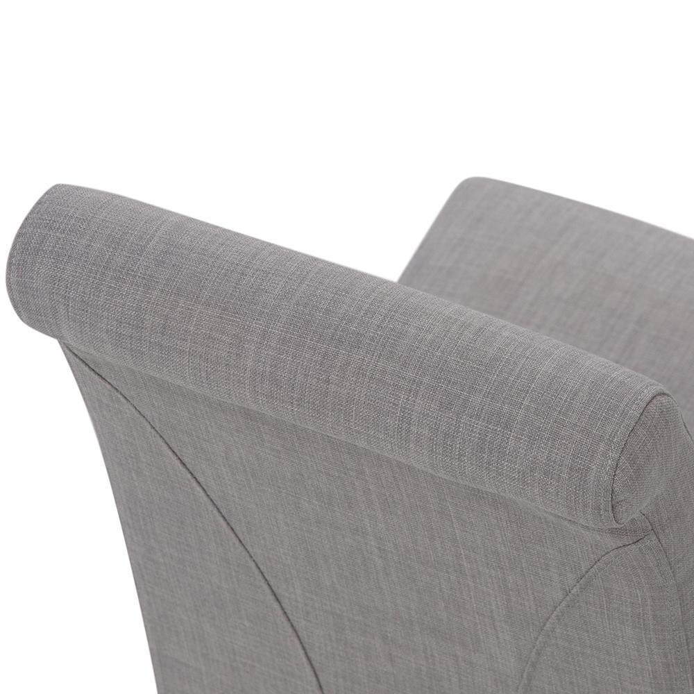 Cloud Grey Linen Style Fabric | Avalon Deluxe Parson Dining Chair (Set of 2)