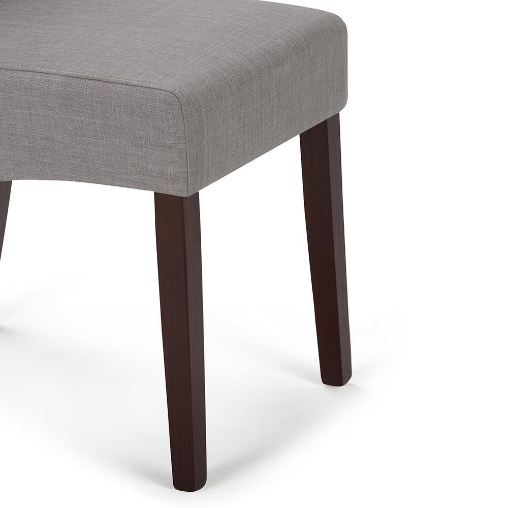 Cloud Grey Linen Style Fabric | Avalon Deluxe Parson Dining Chair (Set of 2)