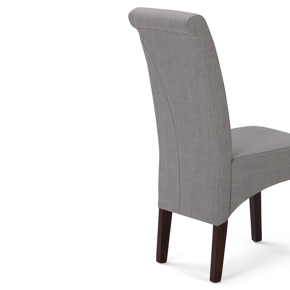 Cloud Grey Linen Style Fabric | Avalon Deluxe Parson Dining Chair (Set of 2)