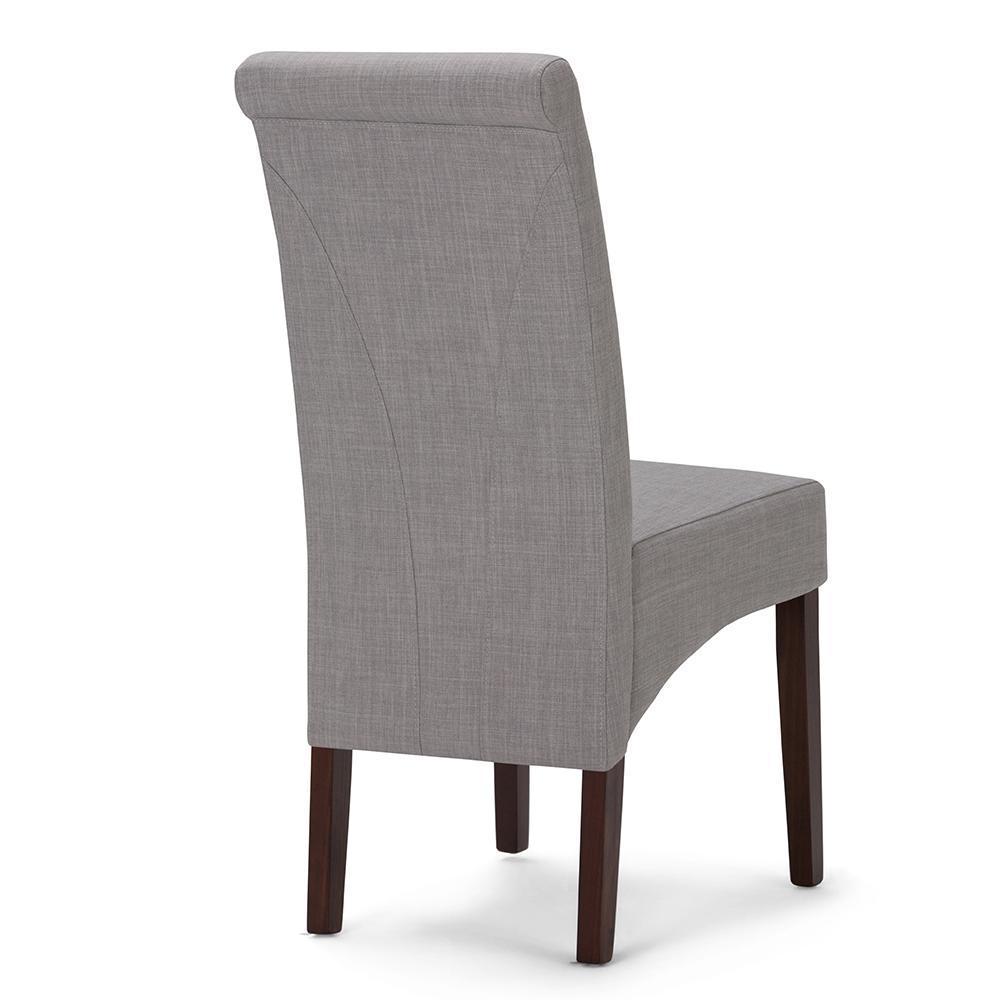 Cloud Grey Linen Style Fabric | Avalon Deluxe Parson Dining Chair (Set of 2)